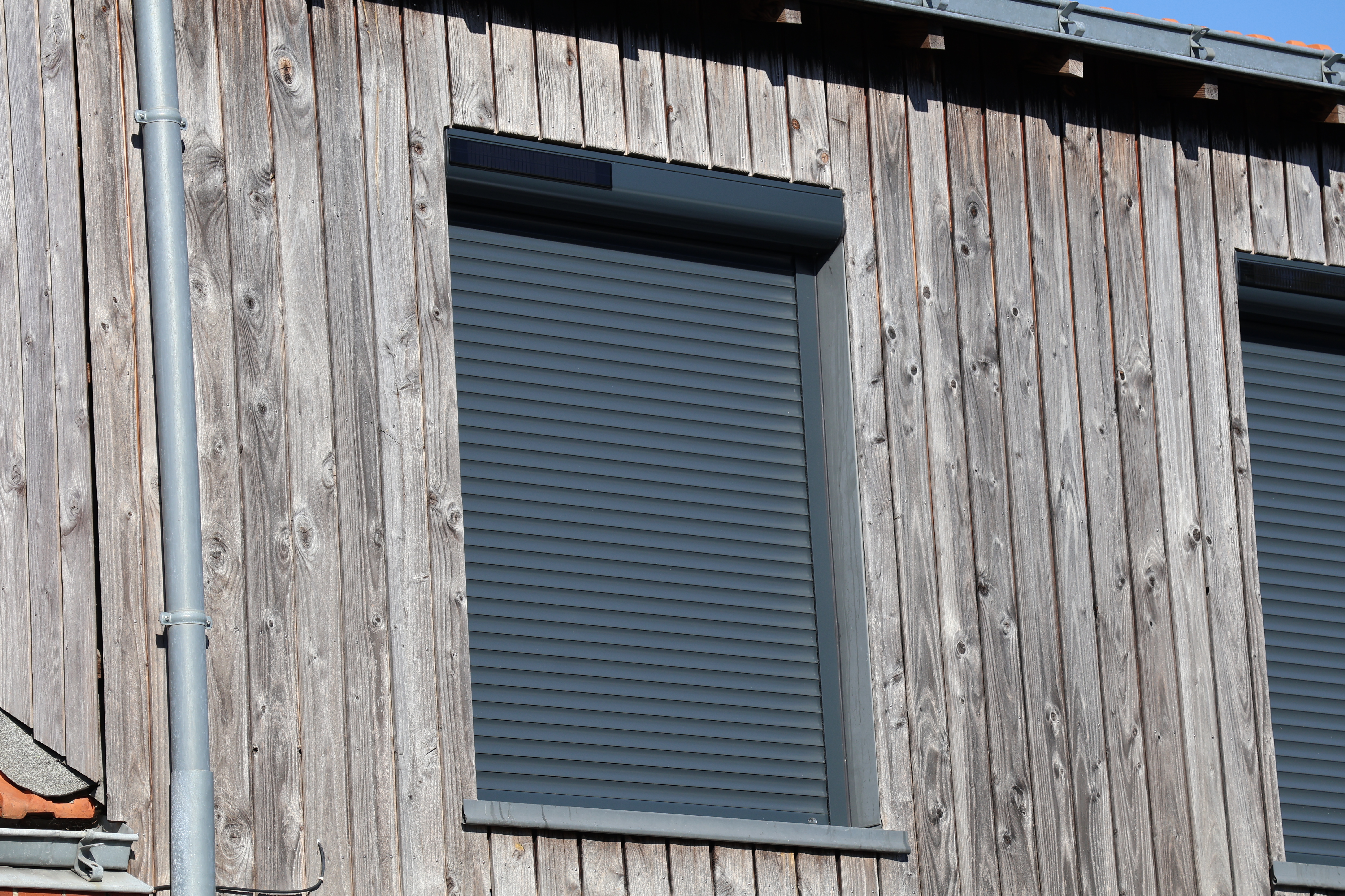 Vue en coupe d'un volet roulant Solaire